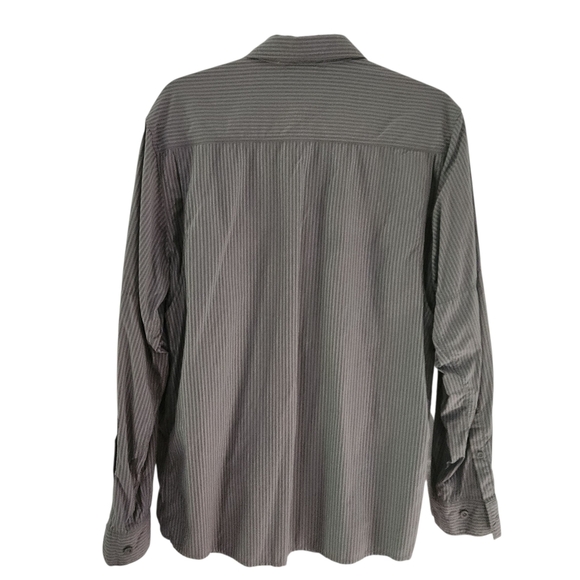 THE NORTH FACE Men's Nylon Stripe Button-Up Shirt grey medium - Picture 3 of 15